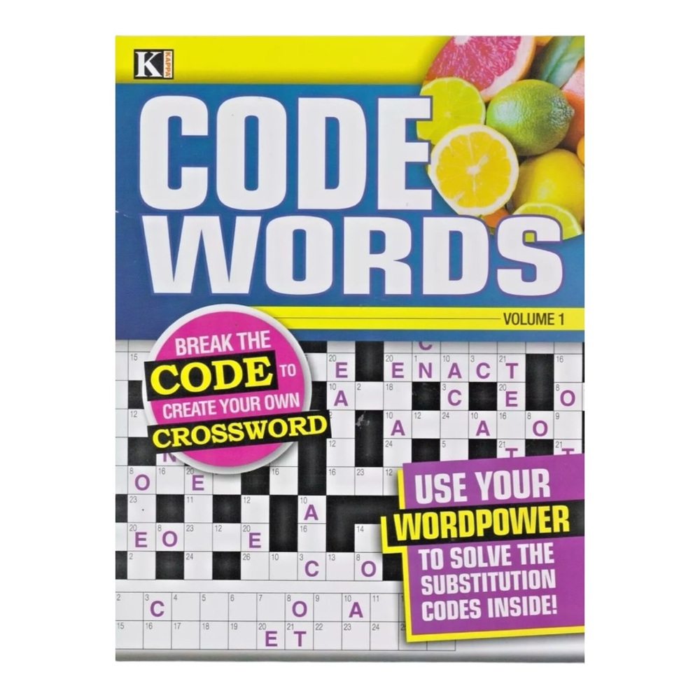 Kappa Code Words Volume 1 Create Your Own Crossword Puzzle Paperback Book NWT